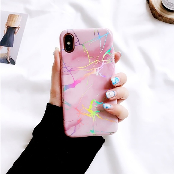 NEW iPhone Max/XR/X/XS/7/8/Plus Glossy Marble case - Picture 3 of 7